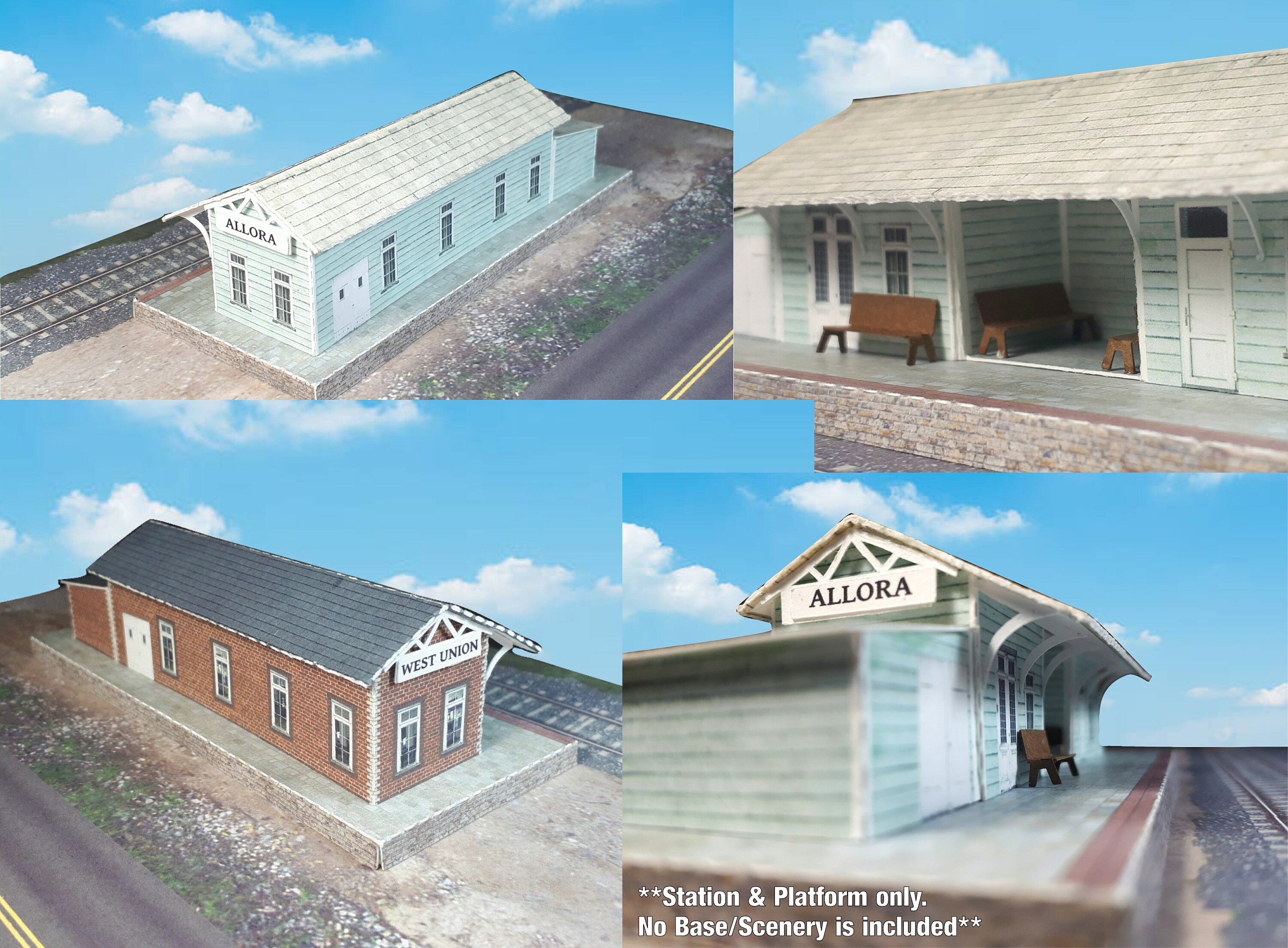 Cardstock Building Kit N Scale or Z Scale or T Gauge Train Cardstock Building Kit N Scale or Z Scale or T Gauge Train