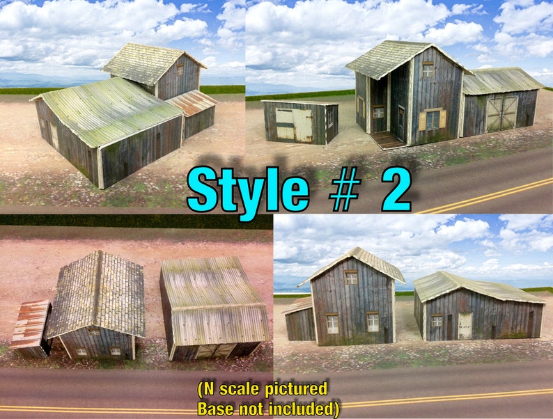 Paper Model Card Stock Model Weathered / Abondoned Homestead Etsy Canada