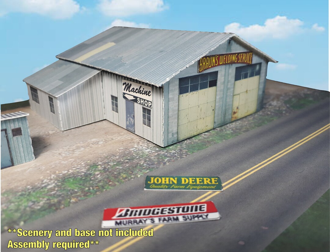 N Scale 1/160 or Z Scale 1/220 or T Gauge 1/450 Model Train Building