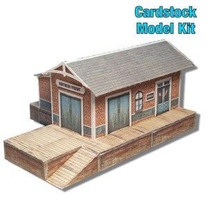 N Scale Building or Z Scale Model Train Freight Depot for Model Railway ...
