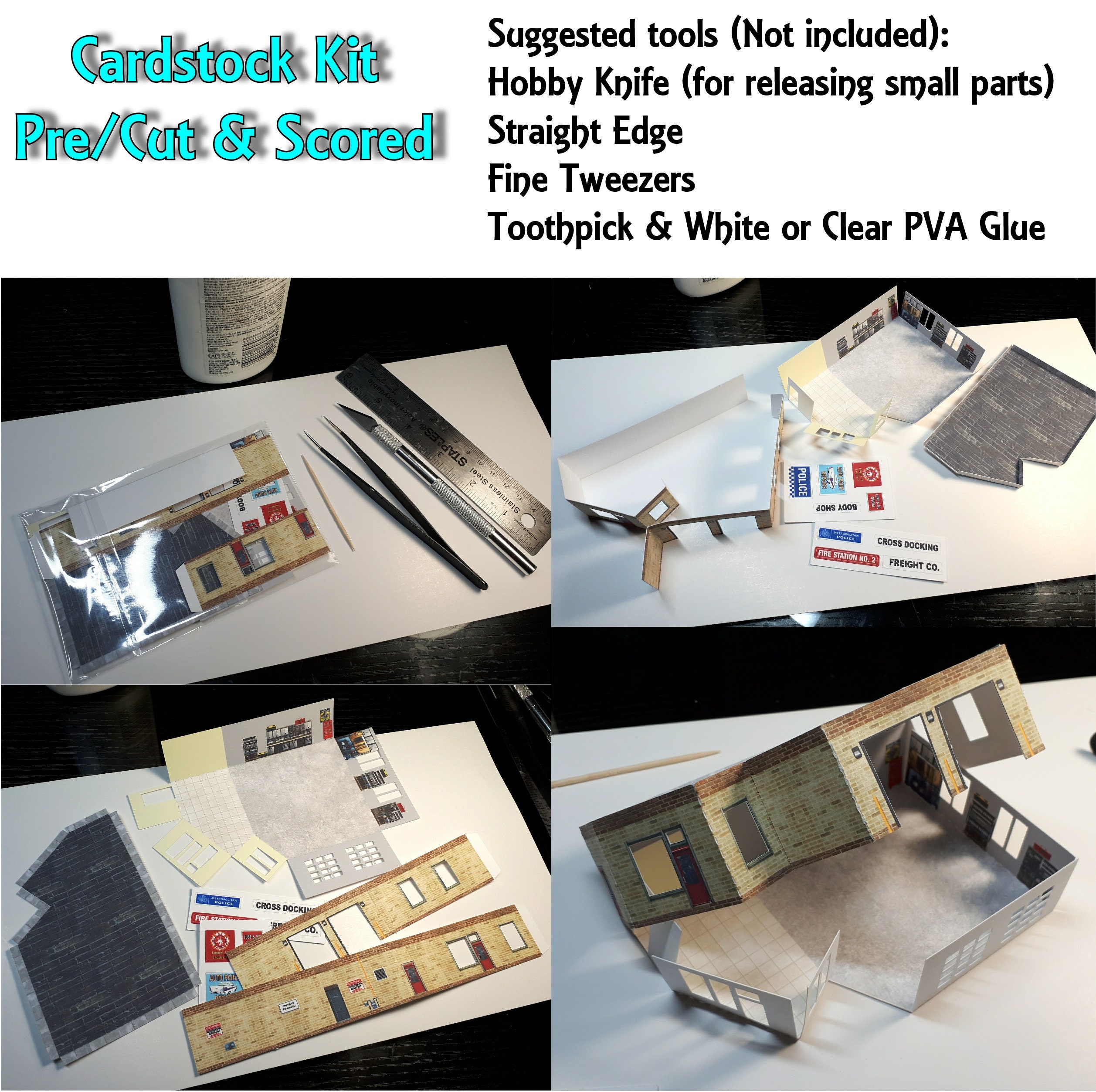 Cardstock Paper Model Multi Purpose Building N Scale or Z Etsy