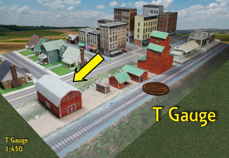 Paper Model Cardstock Model Barn N Scale or Z Scale or T Gauge Etsy Canada