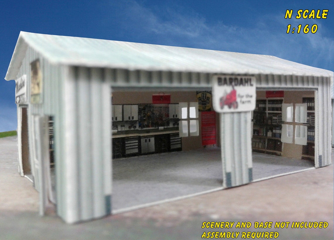 Paper Model Cardstock Building N Scale or Z Scale Sheds Workshop for ...