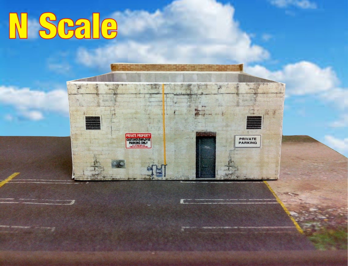 Paper Model Cardstock Model Garage Station N Scale or Z Scale Etsy Canada