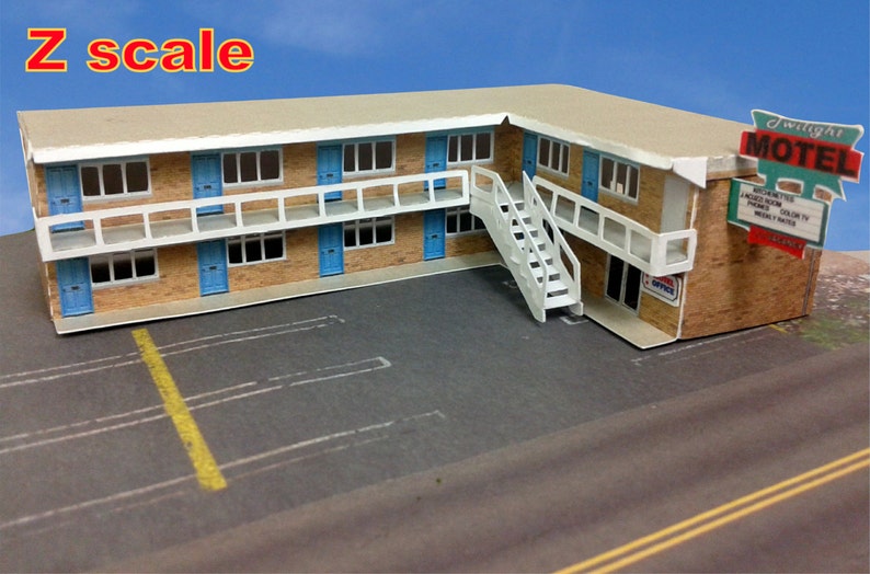 Pre Cut Cardstock Paper Model Motel N Scale or Z Scale for Etsy