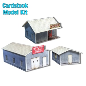 Kit de cartulina para cobertizos de modelos de papel - Artesanía en papel para modelos de trenes o escala Diorama N/Z - Modelo de ferrocarril