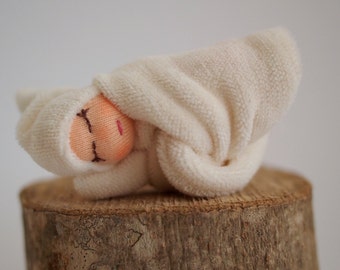 Tiny baby doll, baby doll, baby Jesus, unisex doll, new baby, gift for new brother, gift for new sister, Christmas stocking, Waldorf doll,
