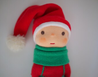 Christmas Elf, Waldorf Christmas, Waldorf doll, Winter Gnome, natural toy, plastic free, handmade Christmas, natural doll