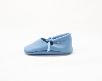SKY BLUE || mary jane moccasin
