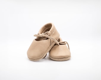 BEIGE || mary jane moccasin