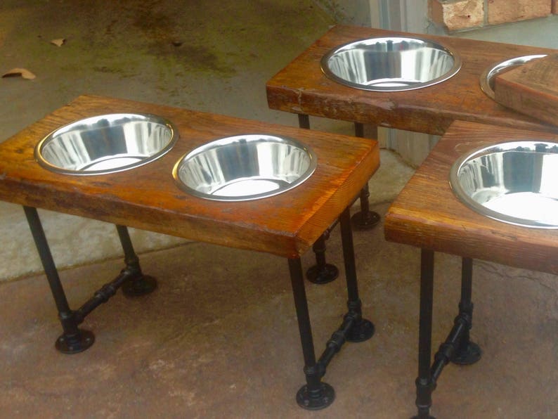 XL Raised Dog Feeder/reclaimed Barn Wood / up Cycle / Metal Etsy Canada