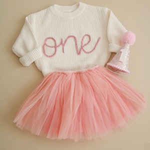 Girl tutu for birthday Toddler tutu skirt Pink Princess tutu skirt