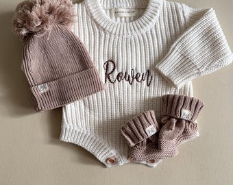 Newborn Baby Outfit Hospital Outfit Baby Shower Gift Set Newborn Personalized Romper Oufit