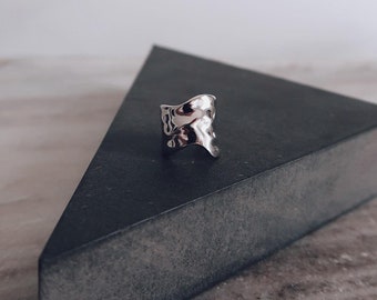 Dainty Ear Cuff, Simple Silver Ear Cuff, Textured Ear Cuff, Thick Ear Cuff, Chunky Ear Cuff, Conch Ear Cuff, Bohemian, Wavy Ear Cuff