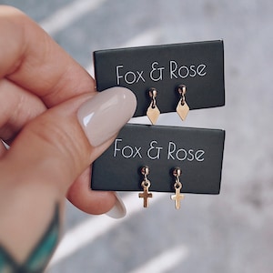 Tiny gold studs, Dainty gold studs, Diamond stud, Tiny gold earrings, Dainty gold earrings, Tiny dangle earrings, Gold charm earrings