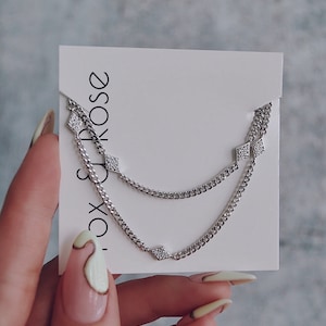 Cuban Curb Chain Choker Necklace | Simple Chain Choker | Layering Necklace Gold Silver | Diamond Choker Necklace | Dainty Gold Necklace