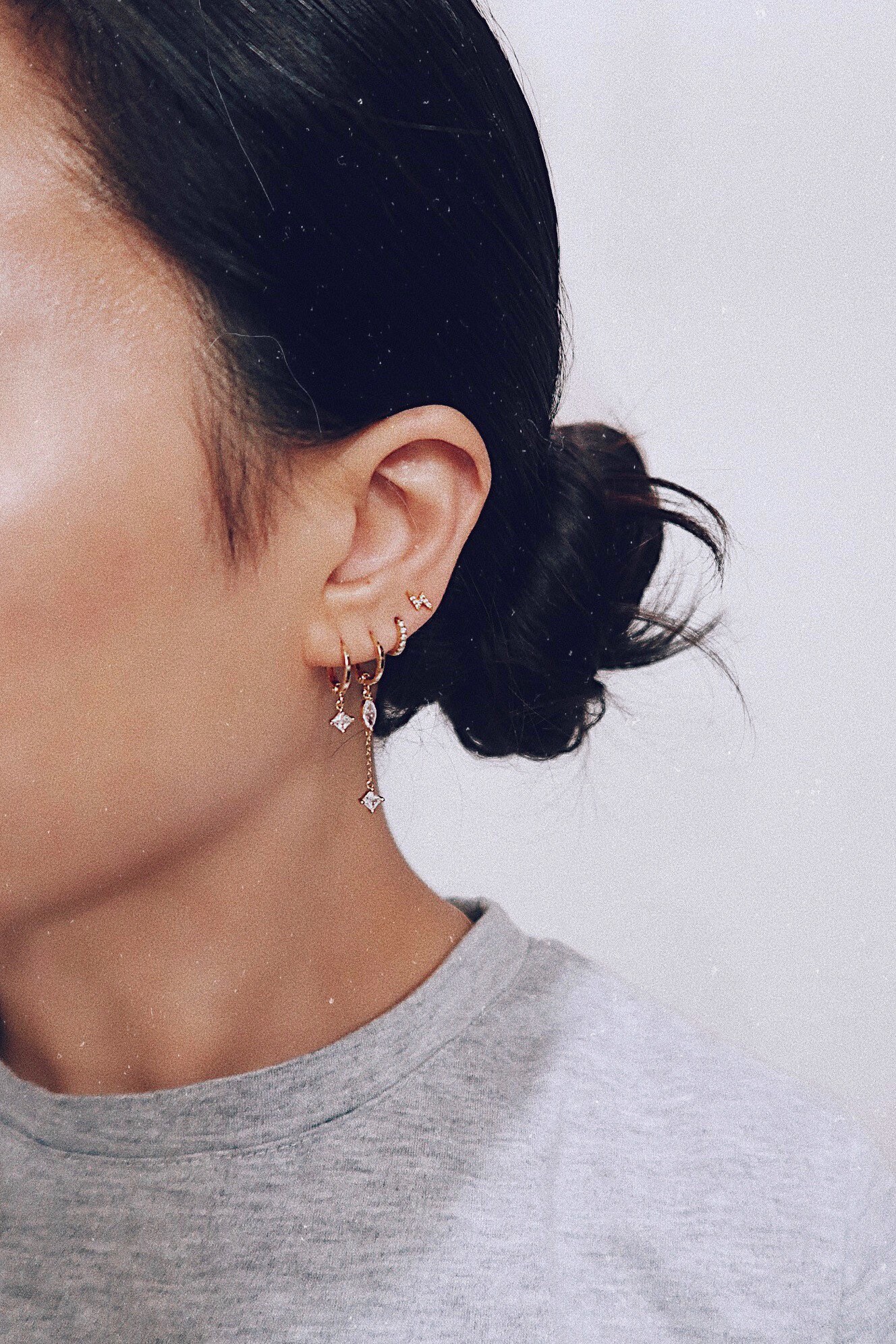 Mix and Match Earring Set Hoop Earring With Charm Dangle Etsy