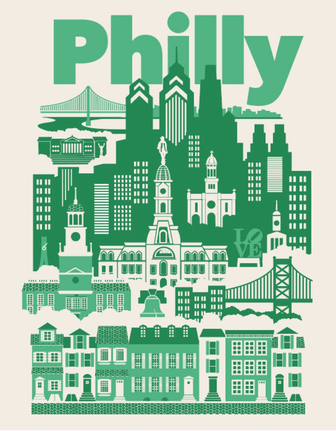 Philadelphia Art Print Etsy