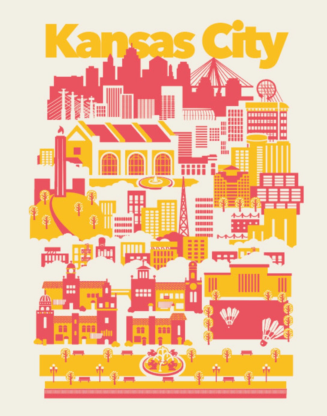 Kansas City Art Print Etsy