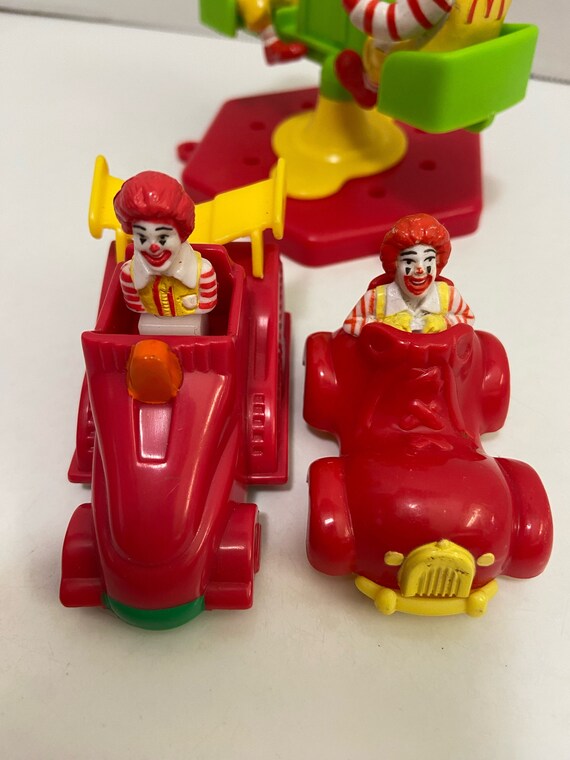 1990s Ronald Mcdonald Happy Meal Toys Boot Car Push Down and Go