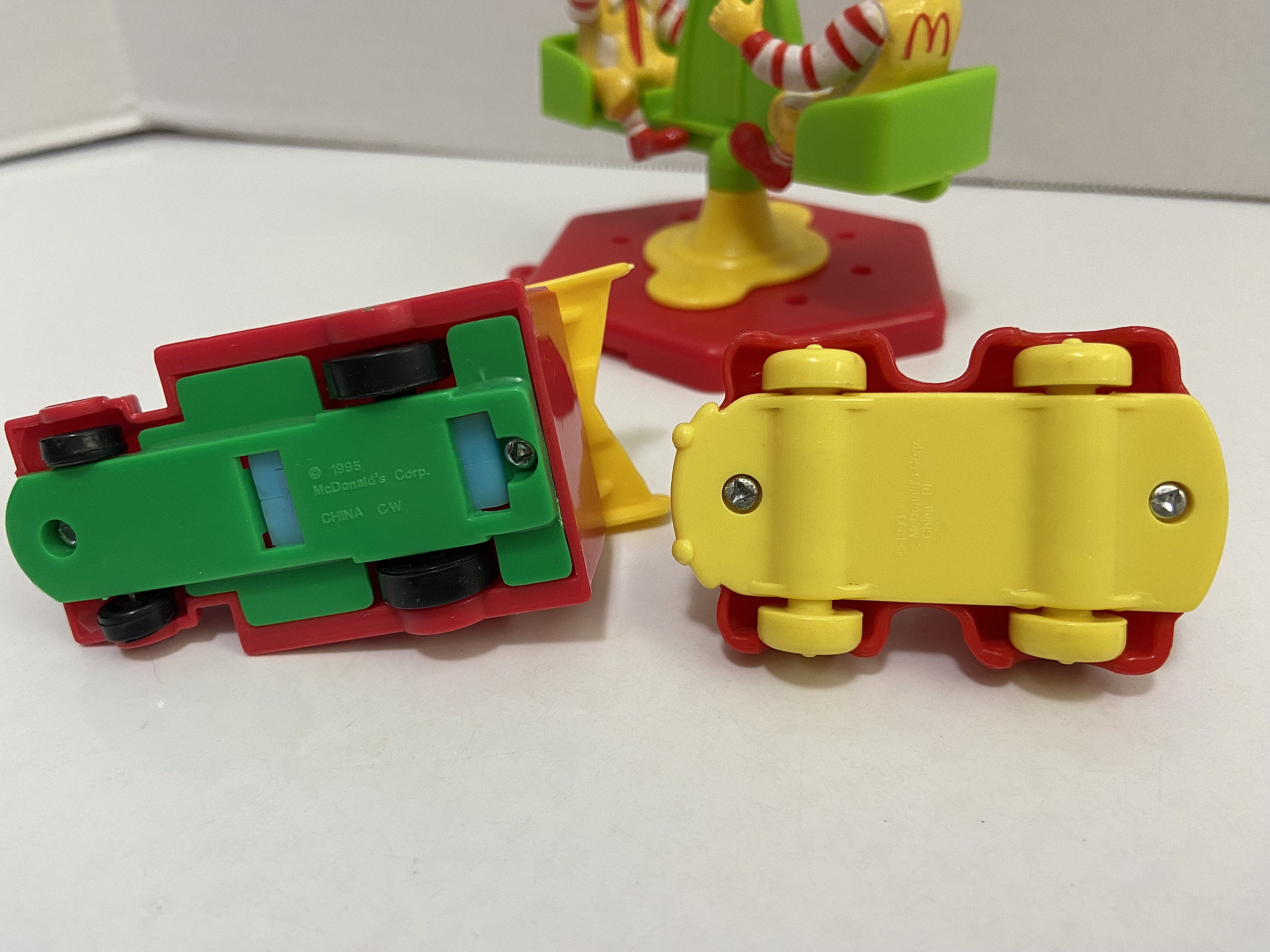 1990s Ronald Mcdonald Happy Meal Toys Boot Car Push Down and Go
