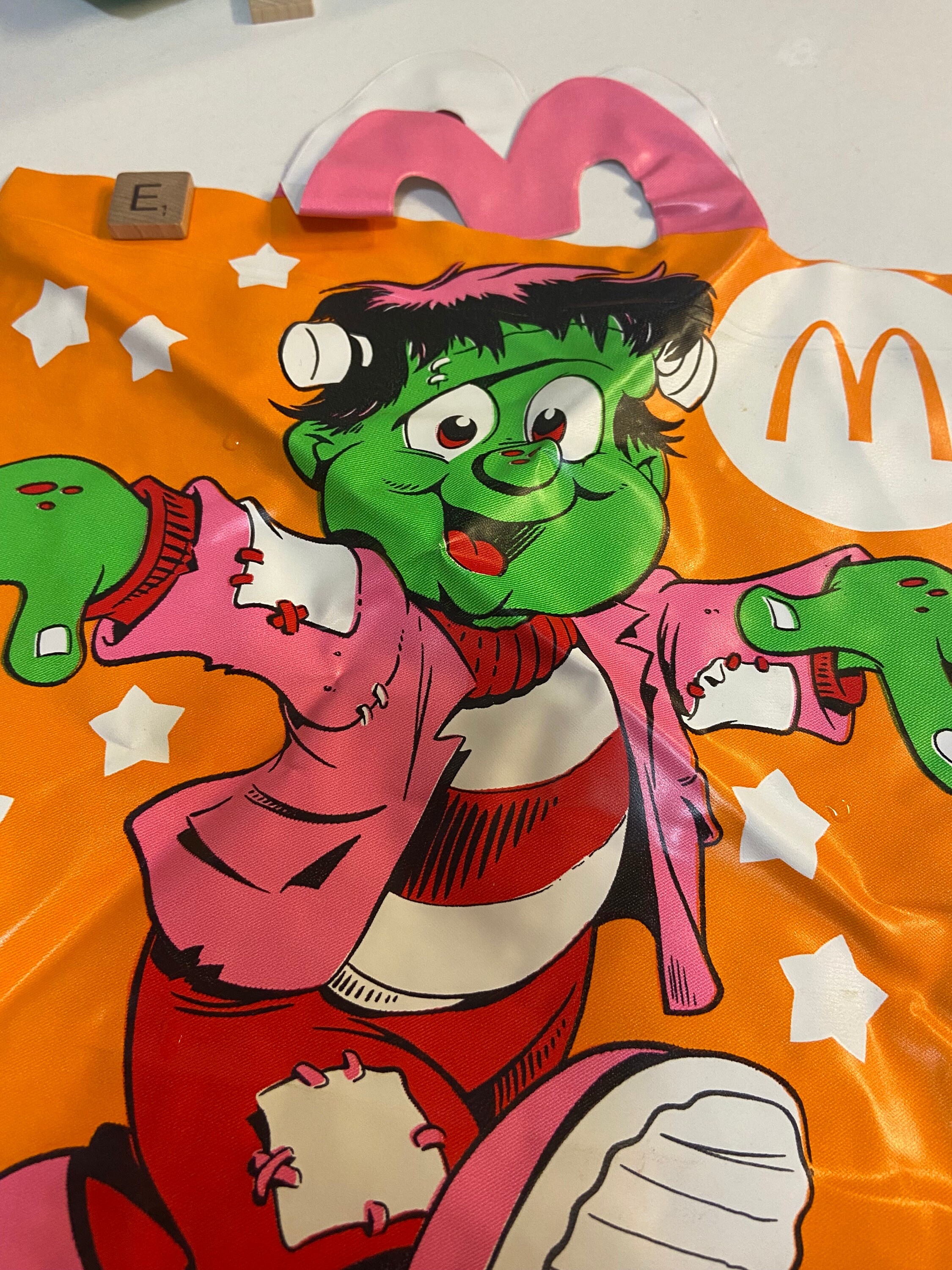 Mcdonald's Happy Meal Plastic Yellow Ronald Blue Grimace Orange