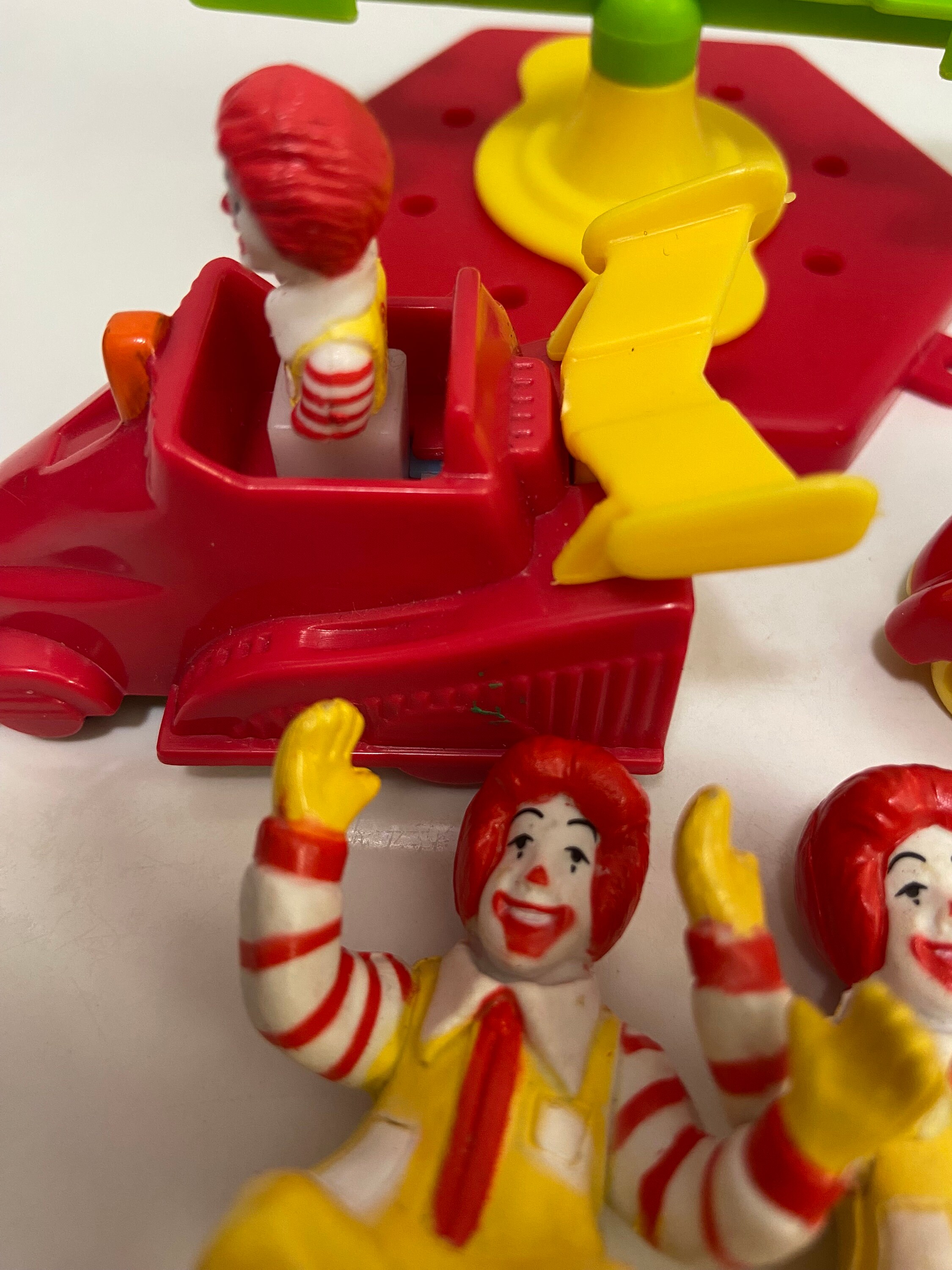 1990s Ronald Mcdonald Happy Meal Toys Boot Car Push Down and Go