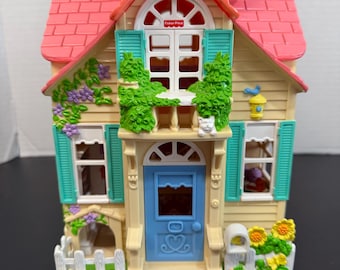 Vintage Fisher-Price ® foldable Loving Family ™ Sweet Streets Country Cottage © 2000 Mattel