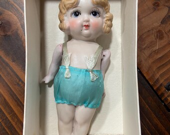 Antique Hertwig Bisque Miniature Early 1900's German Side Glancing