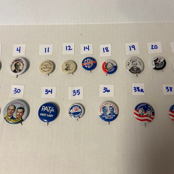 Your choice 1972 AO reproduction political pins