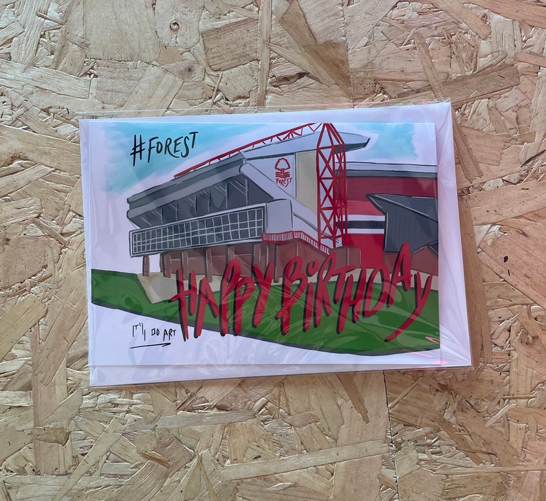 Nottingham Forest Birthday Card Etsy UK