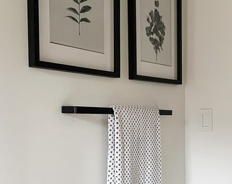 Towel Bar - Metal Rack in Black, Bronze, Brass, Silver, & White