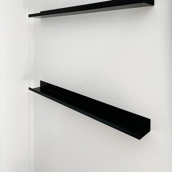 Floating Shelf Ledge, Black or White, and Multiple Lengths