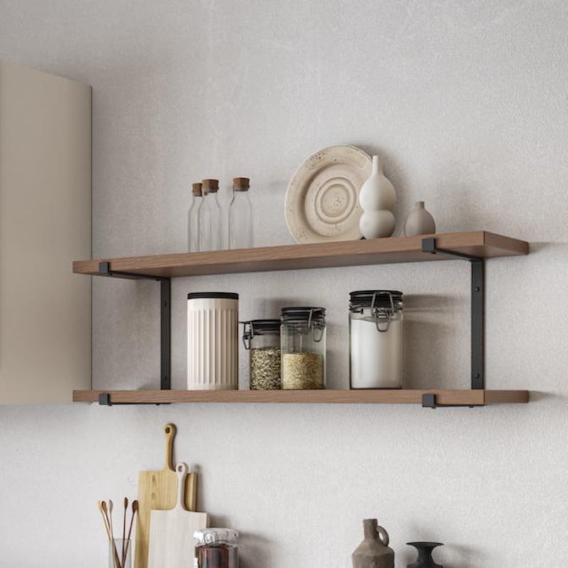 Two Tier Wall Shelf Unit - Etsy