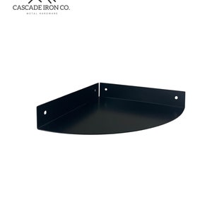 Rounded Corner Shelf, Metal Floating Shelves