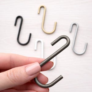 Metal S Hooks: Kitchen Utensil, Plant, Tool Hangers (Pack of 4)