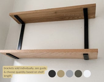 Double Shelf Bracket for Two Tier Shelf, Available in Black, Gold, Bronze, White, Silver