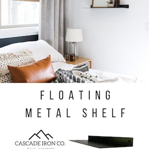 floating metal wall shelf