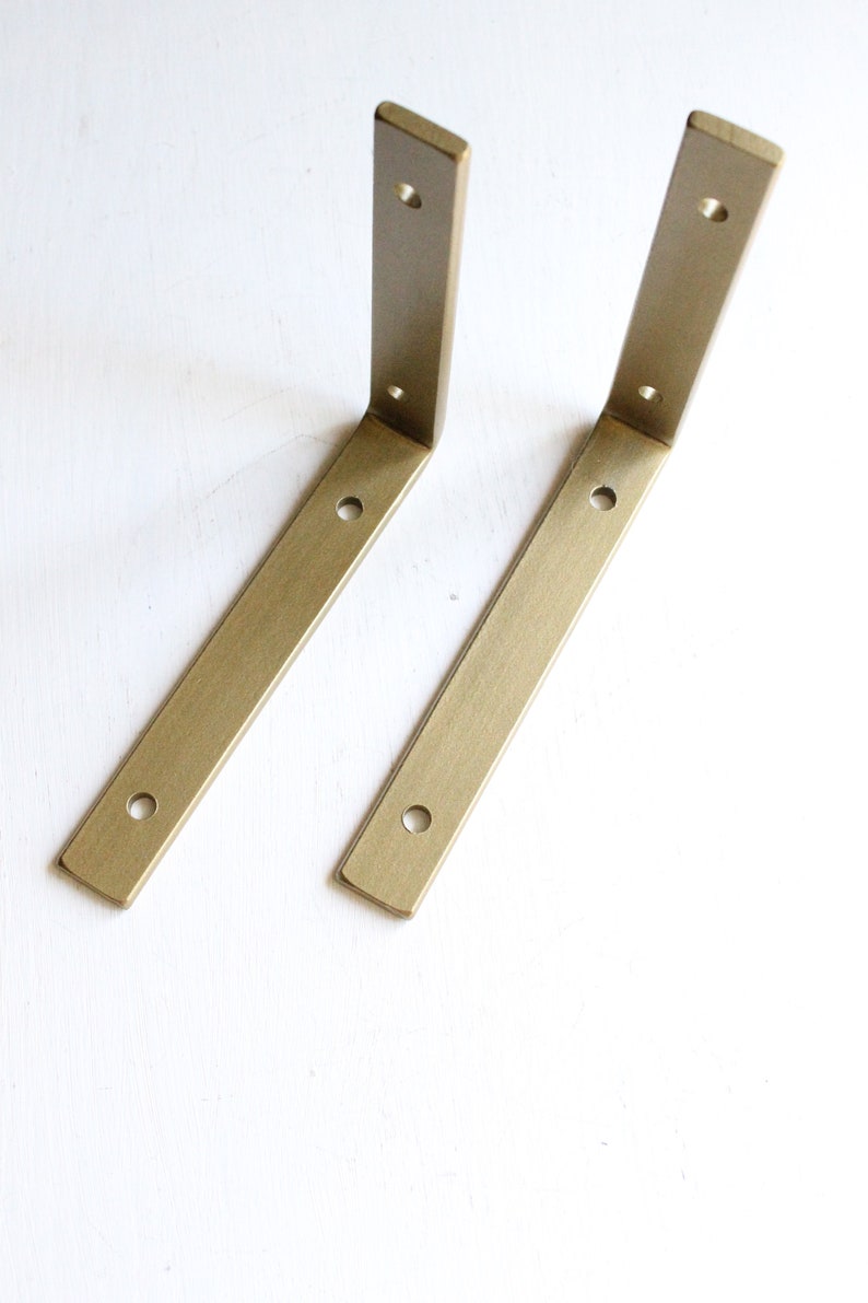 Gold Shelf Bracket for Modern Shelving Hardware Included Etsy