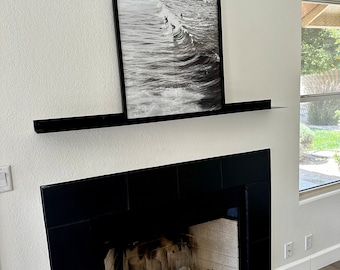 Fireplace Mantel Shelf, Floating Metal Shelves, Made in USA