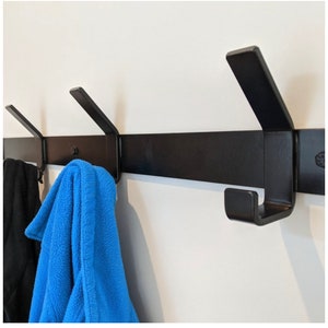 Sleek Modern Industrial Coat Hook, coat hooks, wall hooks, double coat  hooks, double towel hooks, bathroom hooks, metal coat hanger