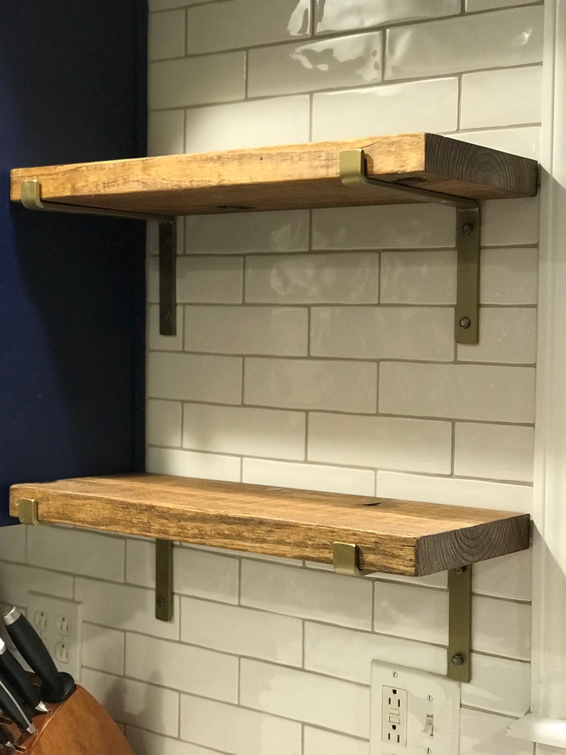 Brass Shelf Brackets for Wall Shelves Etsy