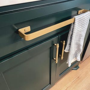 Modern Brass Towel Holder, Multiple Sizes for Bathroom and Kitchen