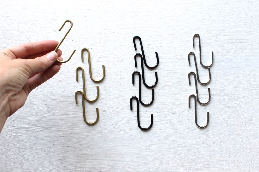 S Hooks for Hanging, 2.5 Metal Hooks, Pack of 4 Etsy