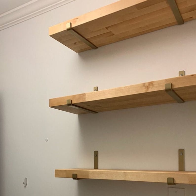 Metal Shelf Brackets Floating Shelf Hardware in Steel Black Etsy New