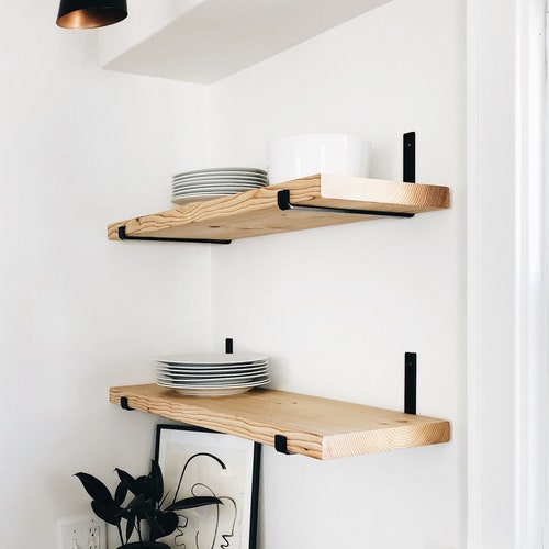 Brass Floating Shelf Brackets Subtle Metal Shelf Bracket Etsy Canada