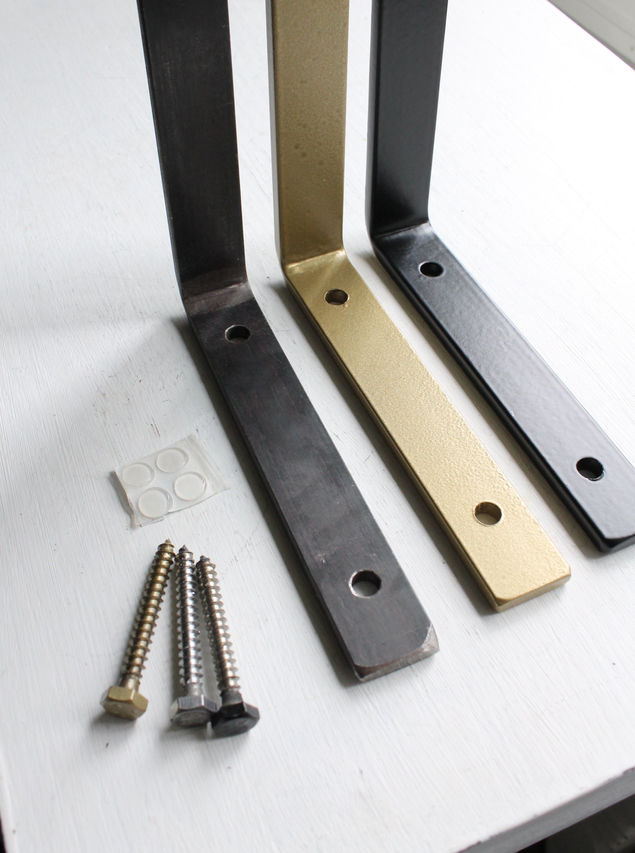 Glass Shelf Brackets Available in Brass Black or Metal Etsy