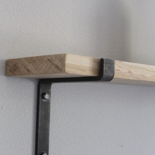 Metal Brackets for Open Shelving Z Bracket in Black Steel Etsy UK