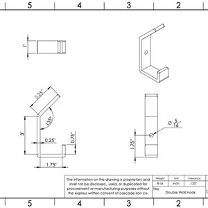 double wall hook - cascade iron co