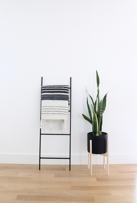 Black Metal Blanket Ladder 4 Ft Etsy